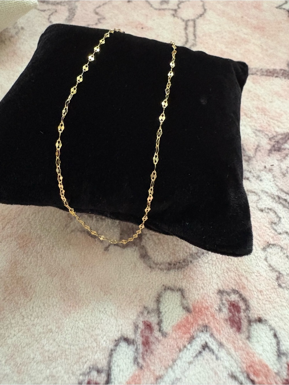 Brand New 10K gold 9” Mirror Link Anklet
